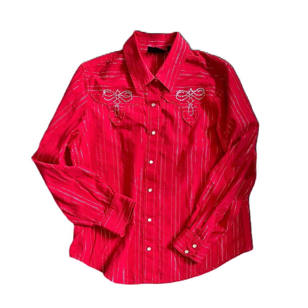 Rough Rider Rhinestone Button Down Size L - Picture 2 of 12